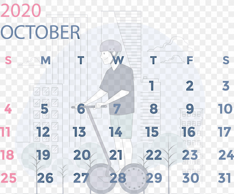 October 2020 Calendar October 2020 Printable Calendar, PNG, 3000x2499px, October 2020 Calendar, Angle, Area, Calendar System, June Download Free