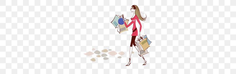 Cartoon Shopping Woman Illustration, PNG, 326x258px, Cartoon, Advertising, Art, Bijin, Comics Download Free