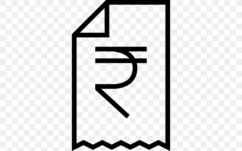 Indian Rupee Bank Invoice, PNG, 512x512px, Indian Rupee, Area, Bank, Black, Black And White Download Free