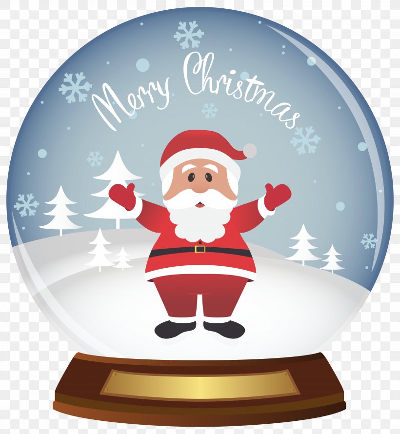 Santa Claus Christmas Snow Globes Clip Art, PNG, 5500x5976px, Santa Claus, Christmas, Christmas Ornament, Christmas Tree, Fictional Character Download Free
