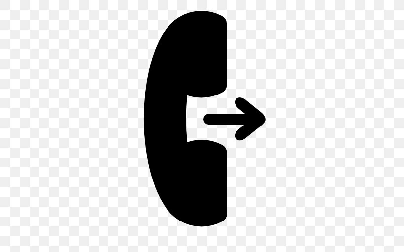 Telephone Call IPhone Arrow, PNG, 512x512px, Telephone Call, Black And White, Brand, Email, Hand Download Free