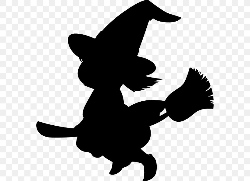 Silhouette Witchcraft Clip Art, PNG, 582x595px, Silhouette, Art, Black And White, Cartoon, Drawing Download Free