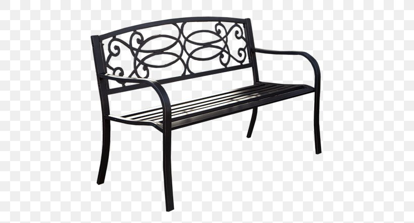 Bench Chair Garden Furniture Living Room, PNG, 500x443px, Bench, Armrest, Black And White, Chair, Couch Download Free
