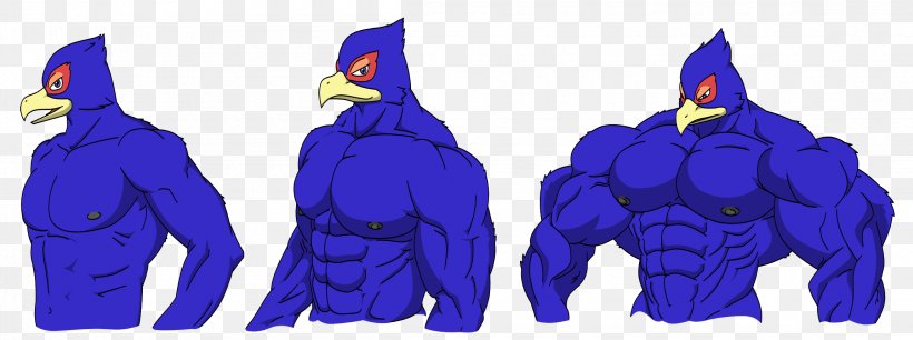Falco Lombardi Star Fox Line Art Muscle, PNG, 2300x860px, Falco Lombardi, Blue, Cartoon, Character, Color Download Free