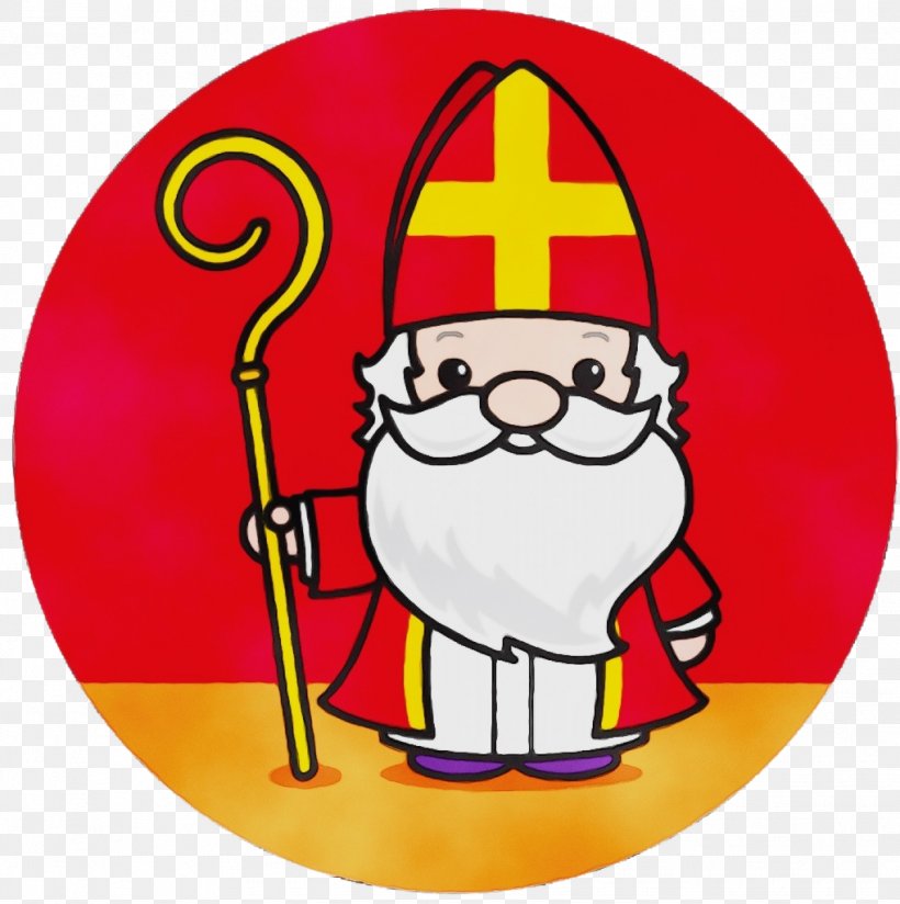 Santa Claus Cartoon, PNG, 1019x1024px, Watercolor, Arrival Of Sinterklaas, Beard, Cartoon, Christmas Day Download Free