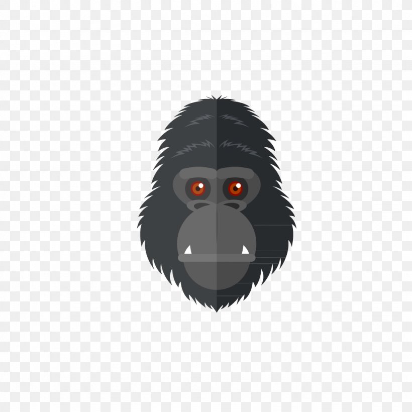 Gorilla Ape Monkey Common Chimpanzee Orangutan, PNG, 1024x1024px, Gorilla, Ape, Avatar, Common Chimpanzee, Designer Download Free