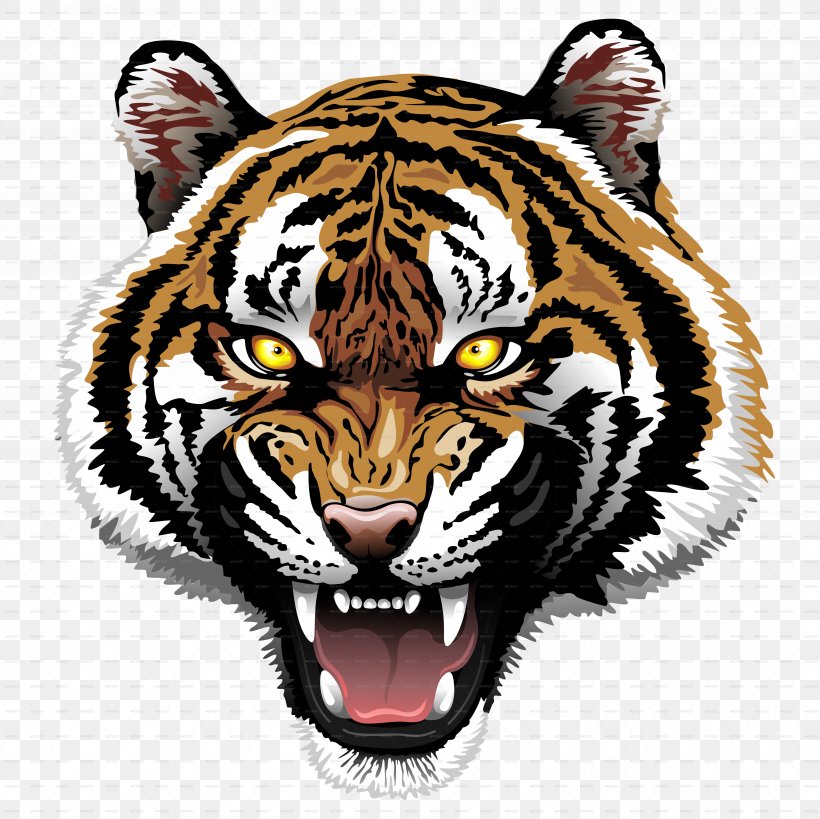 Bengal Tiger Lion Roar Clip Art, PNG, 6500x6500px, Bengal Tiger, Big Cats, Carnivoran, Cat Like Mammal, Drawing Download Free