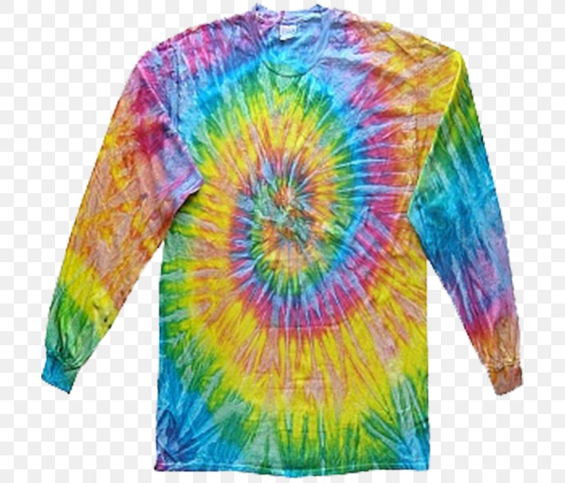 Long-sleeved T-shirt Tie-dye, PNG, 700x700px, Tshirt, Blouse, Clothing, Color, Cotton Download Free