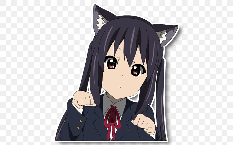 Azusa Nakano Yui Hirasawa Ritsu Tainaka K-On! Nyan Cat, PNG, 512x512px, Watercolor, Cartoon, Flower, Frame, Heart Download Free