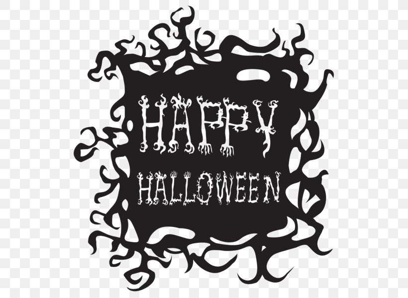 Halloween Clip Art, PNG, 545x600px, Halloween, Black, Black And White, Brand, Calligraphy Download Free
