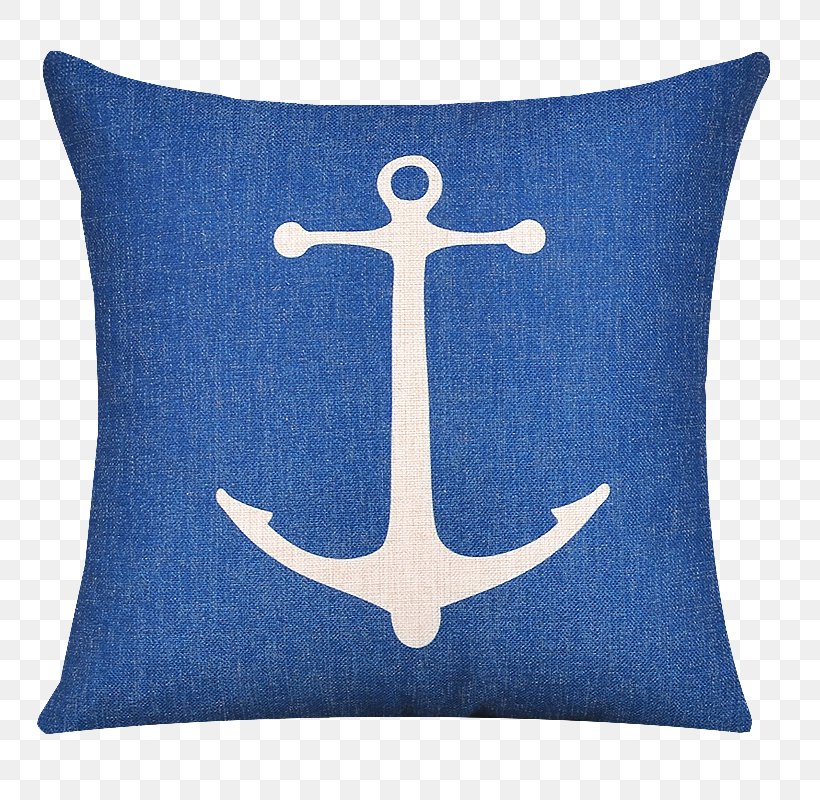 Throw Pillow Anchor Cushion Blue, PNG, 800x800px, Pillow, Anchor, Anclaje, Bed, Blue Download Free