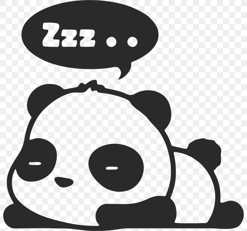 Giant Panda Decal Bumper Sticker Drawing, PNG, 800x768px, Giant Panda, Adhesive Tape, Artwork, Bear, Black Download Free