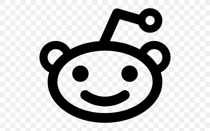 Reddit Logo, PNG, 512x512px, Reddit, Black And White, Drawing, Facial Expression, Happiness Download Free