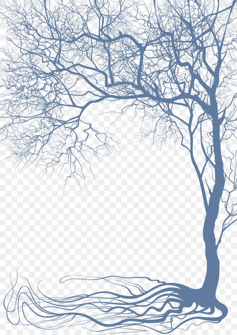 Tree Wall Decal Branch Wallpaper, PNG, 1087x1537px, Tree, Area, Black And White, Branch, Deciduous Download Free