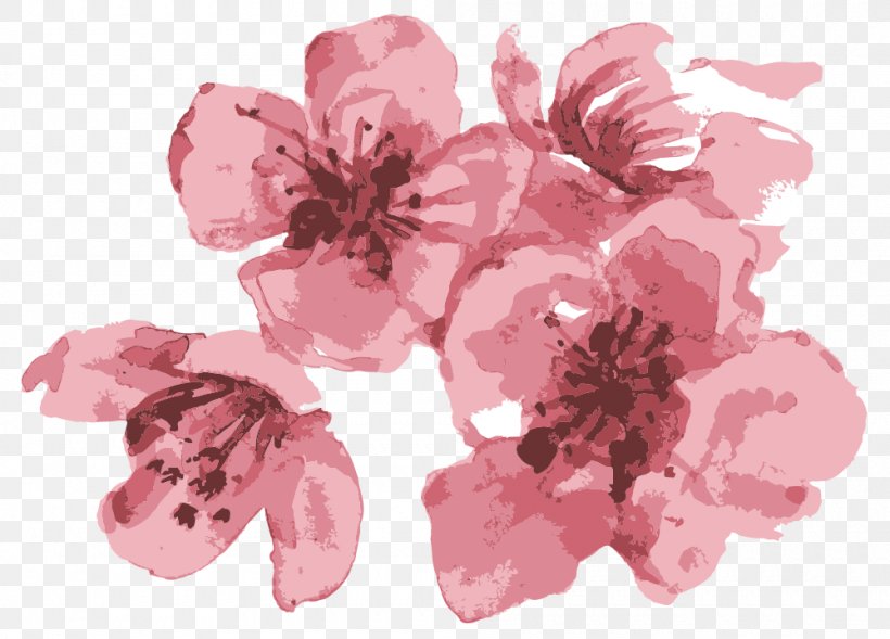 Watercolor Pink Flowers, PNG, 1000x719px, Cherry Blossom, Blossom, Catering, Cherries, Customer Download Free