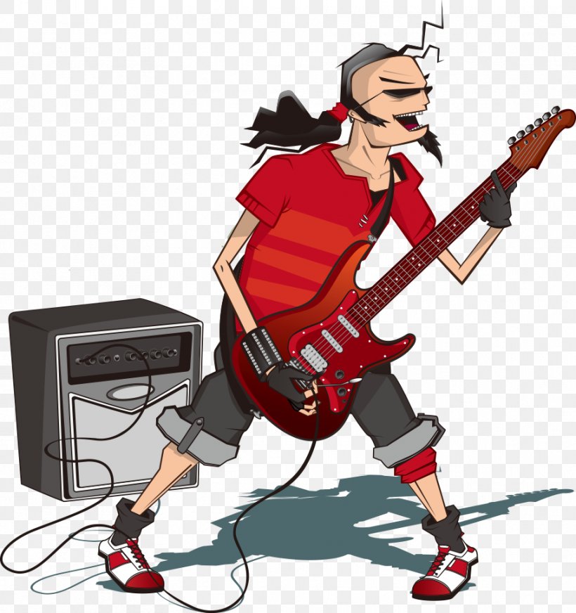 Guitar Cartoon Illustration, PNG, 908x966px, Guitar, Art, Audio, Audio Equipment, Bass Guitar Download Free