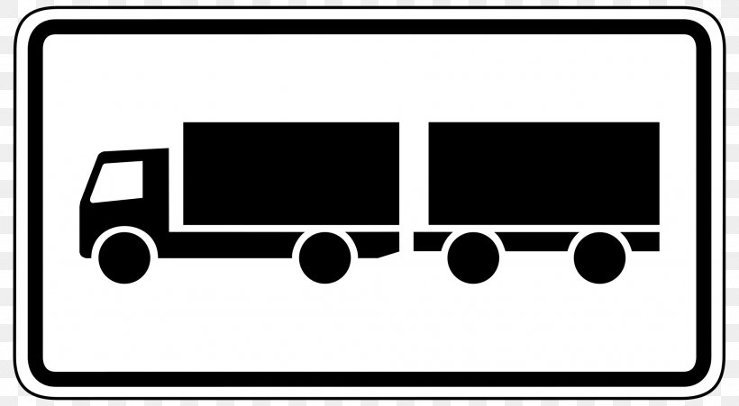 Pickup Truck Trailer Traffic Sign, PNG, 2000x1102px, Truck, Area, Axle, Black And White, Brand Download Free