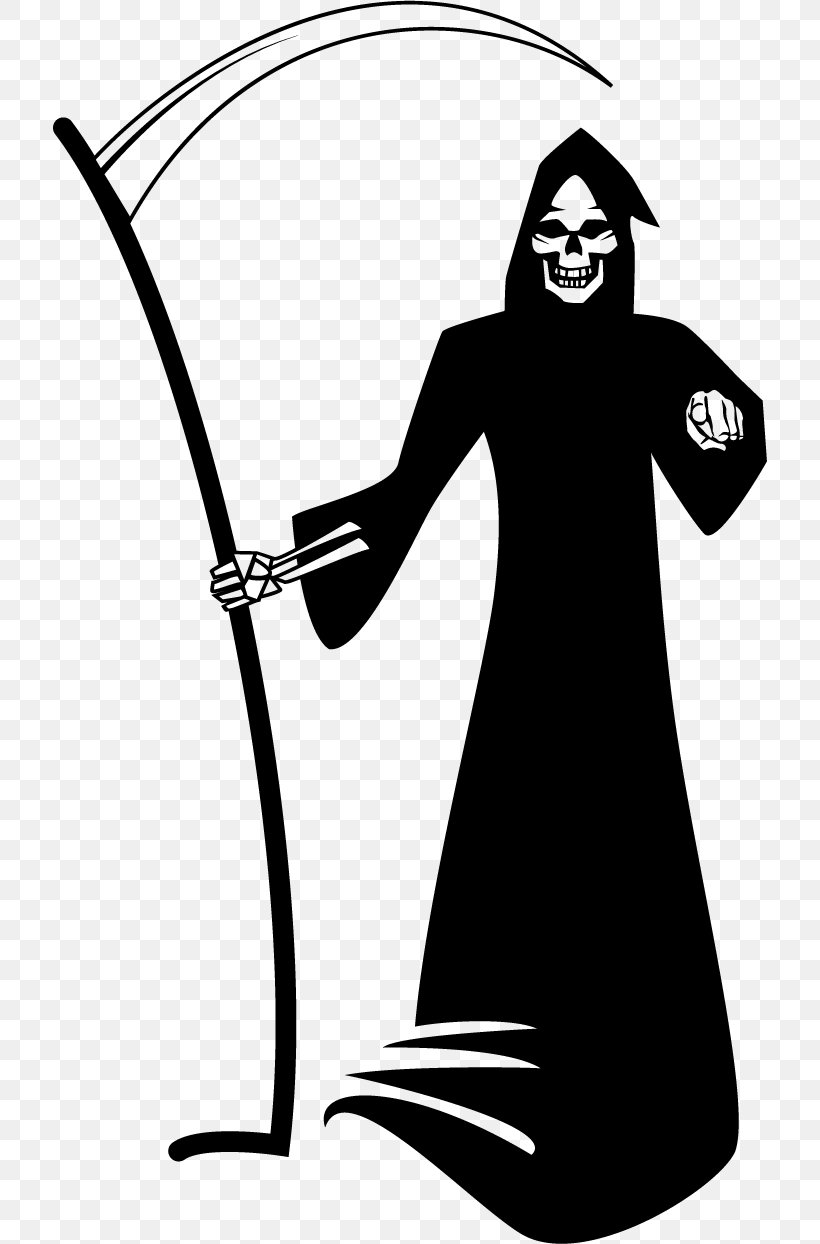 Symbols Of Death Silhouette Clip Art, PNG, 714x1244px, Death, Art, Black, Black And White, Fictional Character Download Free