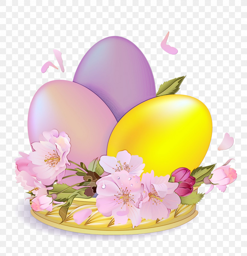 Easter Egg, PNG, 1975x2048px, Watercolor, Easter, Easter Egg, Egg, Flower Download Free
