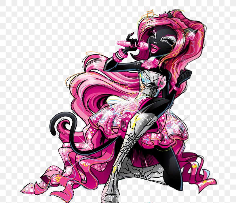 Monster High Friday The 13th Catty Noir Doll Boo York, Boo York, PNG, 721x704px, Watercolor, Cartoon, Flower, Frame, Heart Download Free