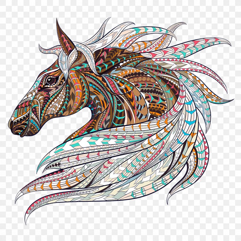 Horse Coloring Book For Adults: An Adult Coloring Book Of 40 Horses In A Variety Of Styles And Patterns The Wonderful World Of Horses, PNG, 1000x1000px, Horse, Adult, Art, Book, Coloring Book Download Free