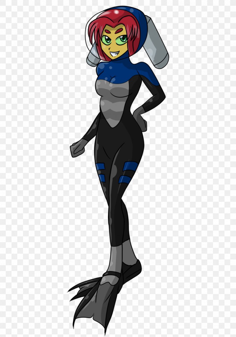Starfire Raven Tim Drake Scuba Diving Wetsuit, PNG, 1024x1460px, Starfire, Costume, Diving Helmet, Female, Fictional Character Download Free