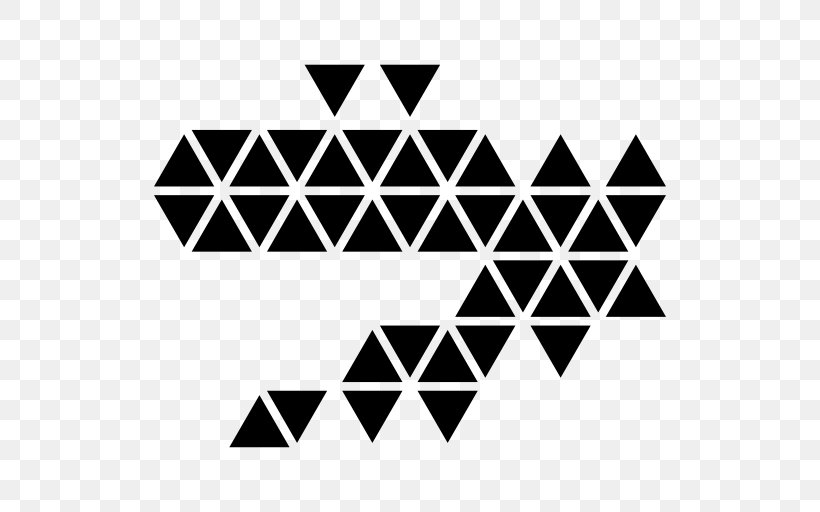 Triangle Shape Polygon, PNG, 512x512px, Triangle, Area, Black, Black And White, Color Triangle Download Free