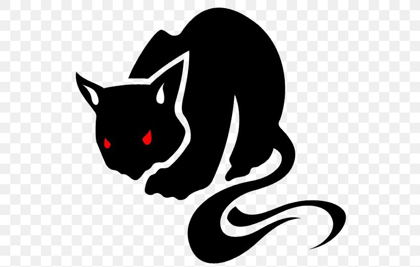 Black Cat Kitten Tattoo Whiskers, PNG, 550x522px, Black Cat, Animal, Artwork, Black, Black And White Download Free