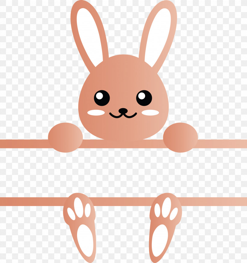 Bunny Frame Easter Day, PNG, 2819x3000px, Bunny Frame, Brown, Cartoon, Easter Day, Line Download Free