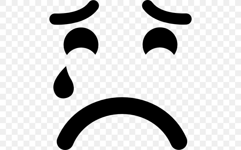 Emoticon Sadness Crying Smiley, PNG, 512x512px, Emoticon, Black And White, Crying, Face, Face With Tears Of Joy Emoji Download Free
