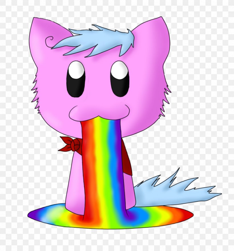 Vomiting Nyan Cat Rainbow, PNG, 900x966px, Watercolor, Cartoon, Flower, Frame, Heart Download Free