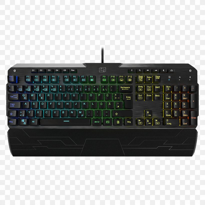 Computer Keyboard Lioncast LK300 RGB Deutsch RGB Color Space Cherry Electrical Switches, PNG, 1000x1000px, Computer Keyboard, Cherry, Color, Computer Component, Electrical Switches Download Free