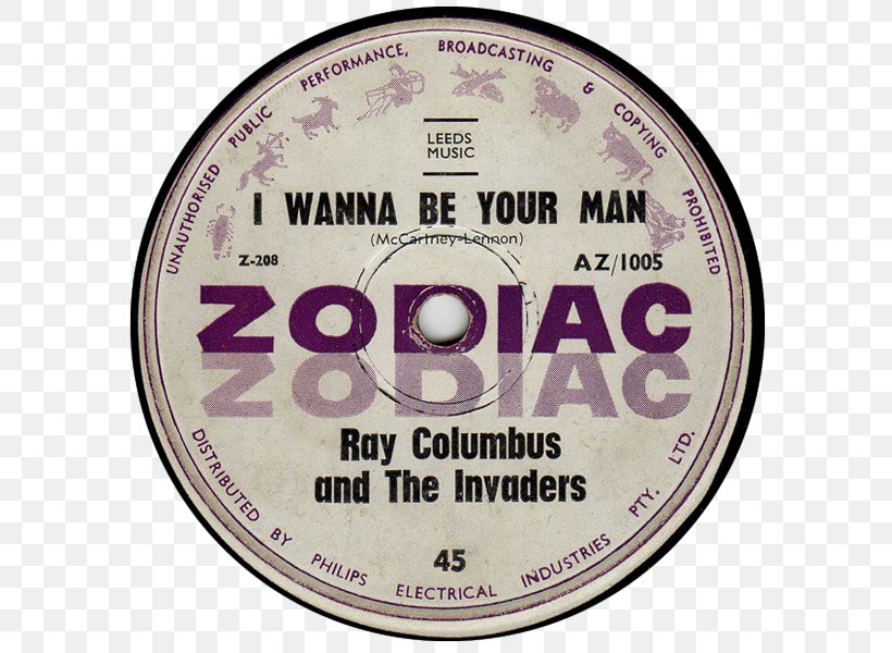 I Wanna Be Your Man Ray Columbus & The Invaders Zodiac Font, PNG, 600x600px, Zodiac, Dvd, Label, Purple, Thumb Download Free