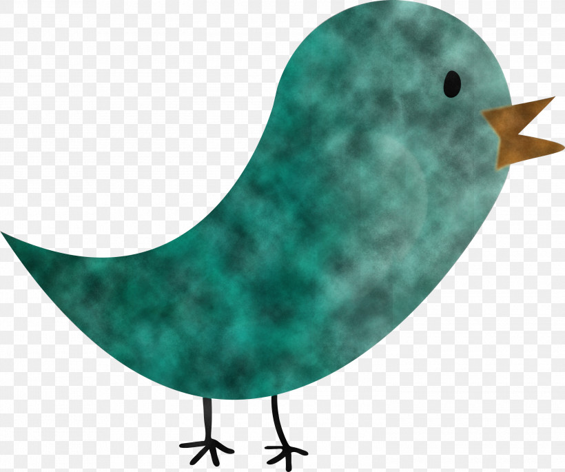 Bird Beak Turquoise Songbird Perching Bird, PNG, 3000x2507px, Cartoon Bird, Beak, Bird, Cute Bird, Finch Download Free