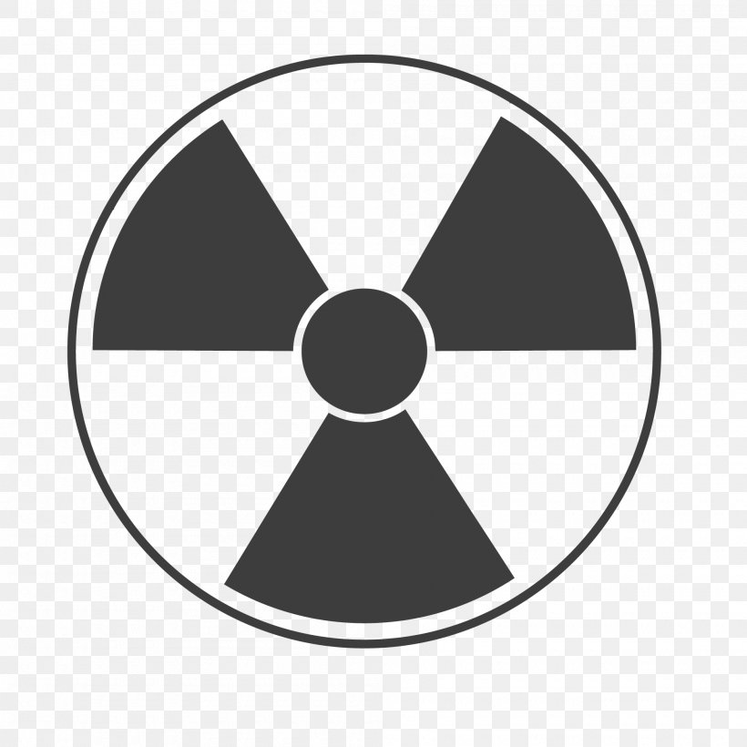 Hazard Symbol Ionizing Radiation Radioactive Decay, PNG, 2000x2000px, Hazard Symbol, Area, Biological Hazard, Black And White, Brand Download Free