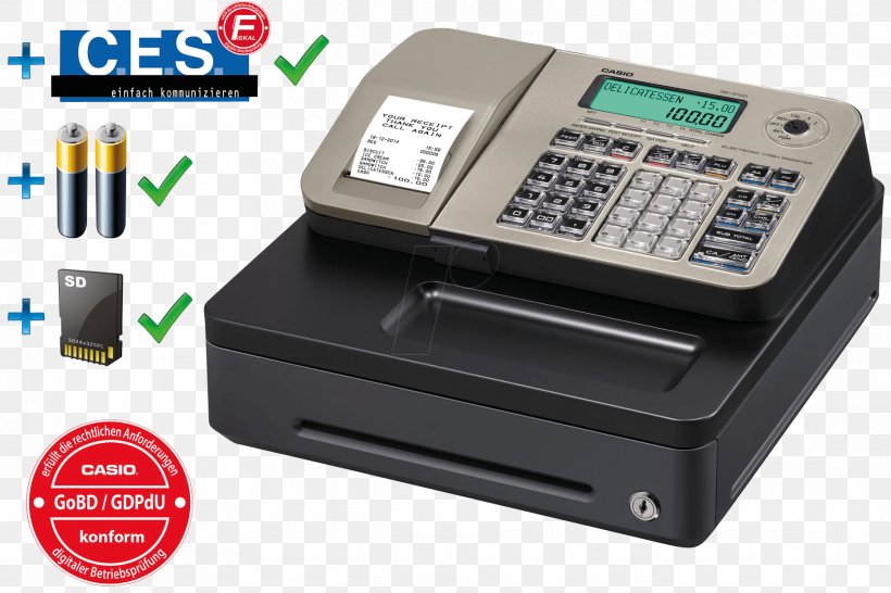 Cash Register Point Of Sale Casio Retail, PNG, 1823x1215px, Cash Register, Cash, Cashier, Casio, Computer Download Free
