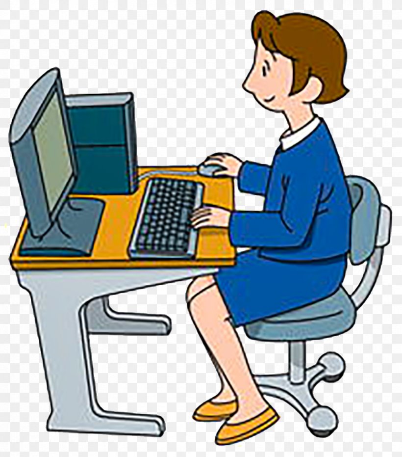 Personal Computer Clip Art, PNG, 859x976px, Personal Computer, Business, Cartoon, Chair, Communication Download Free