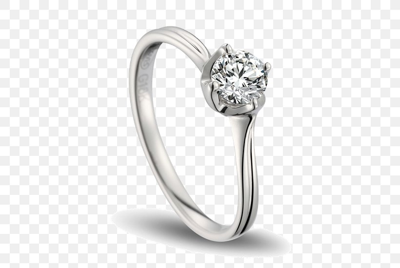 Wedding Ring Diamond Solitaire Białe Złoto Silver, PNG, 550x550px, Wedding Ring, Body Jewellery, Body Jewelry, Diamond, Gemstone Download Free