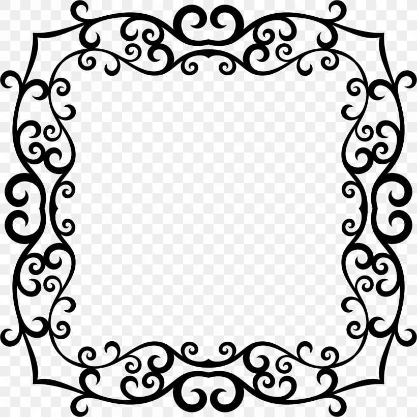 Borders And Frames Picture Frames Clip Art, PNG, 2336x2336px, Borders And Frames, Area, Black, Black And White, Decorative Arts Download Free