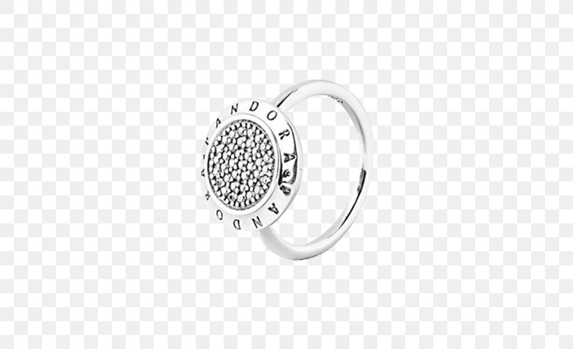 Pandora Ring Necklace Silver Jewellery, PNG, 500x500px, Pandora, Black And White, Body Jewelry, Body Piercing Jewellery, Brand Download Free