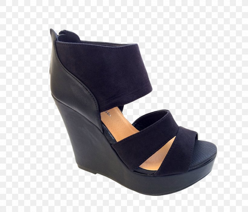 Suede Sandal High-heeled Shoe Wedge Peep-toe Shoe, PNG, 1000x854px, Suede, Absatz, Basic Pump, Black, Boot Download Free