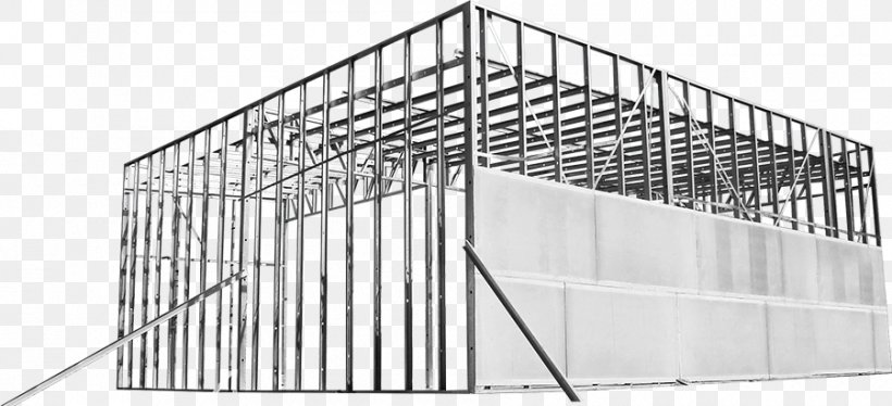 Framing Steel Frame Building Load-bearing Wall, PNG, 900x411px, Framing, Architecture, Area, Black And White, Building Download Free