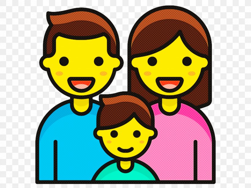Happy Family Cartoon, PNG, 866x650px, Emoji, Cartoon, Cheek, Child, Conversation Download Free
