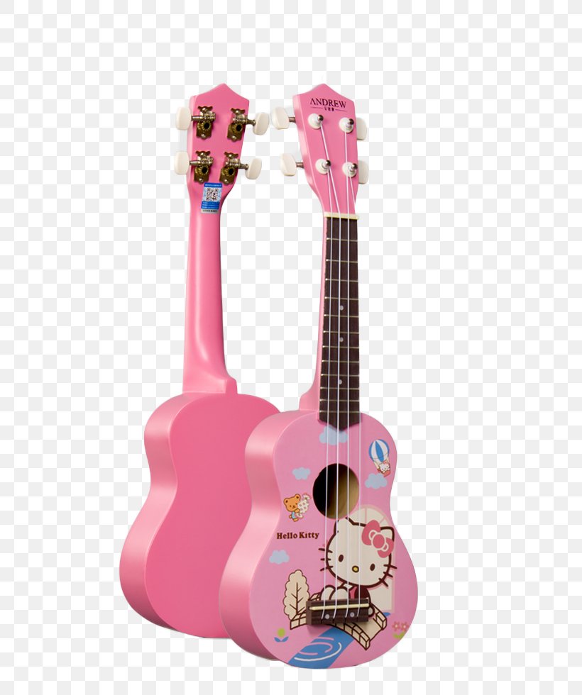 Hello Kitty Guitar Pink Cat, PNG, 568x980px, Watercolor, Cartoon, Flower, Frame, Heart Download Free