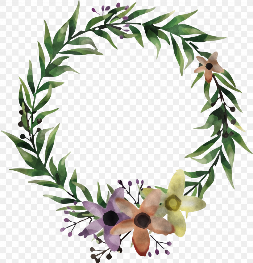 Rosemary, PNG, 2885x3000px, Watercolor Wreath, Branch, Conifer, Floral Wreath, Flower Download Free