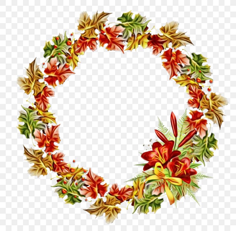 Watercolor Christmas Wreath, PNG, 800x800px, Watercolor, Argan Oil, Christmas Decoration, Floral Design, Flower Download Free