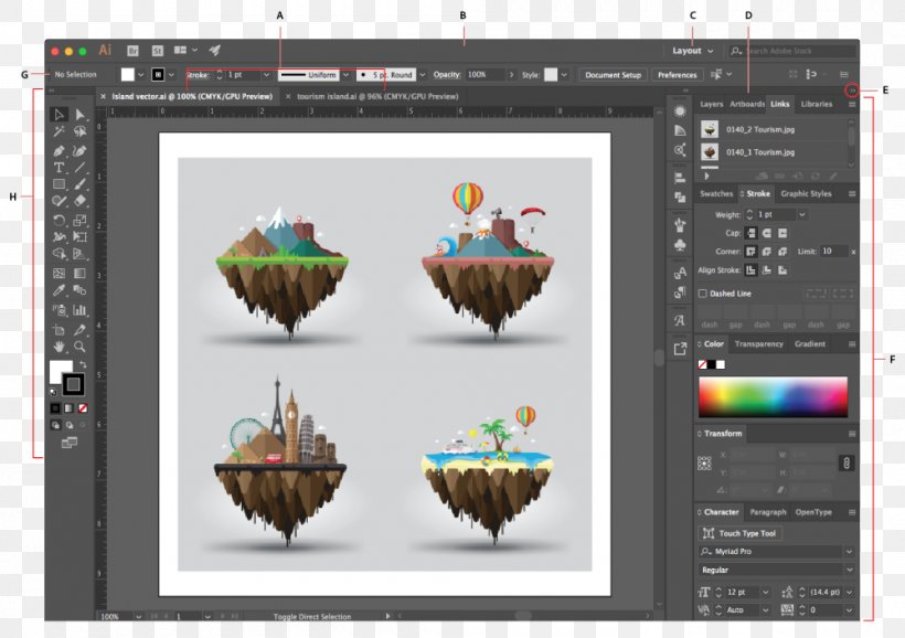 Workspace Illustrator Graphic Design Adobe Creative Cloud, PNG, 1000x706px, Workspace, Adobe Creative Cloud, Adobe Creative Suite, Adobe Indesign, Computer Software Download Free