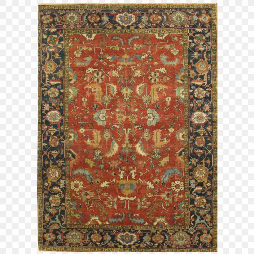 Carpet Heriz Rug Tapestry Brown Blue, PNG, 1200x1200px, Carpet, Area, Blue, Brown, Flooring Download Free