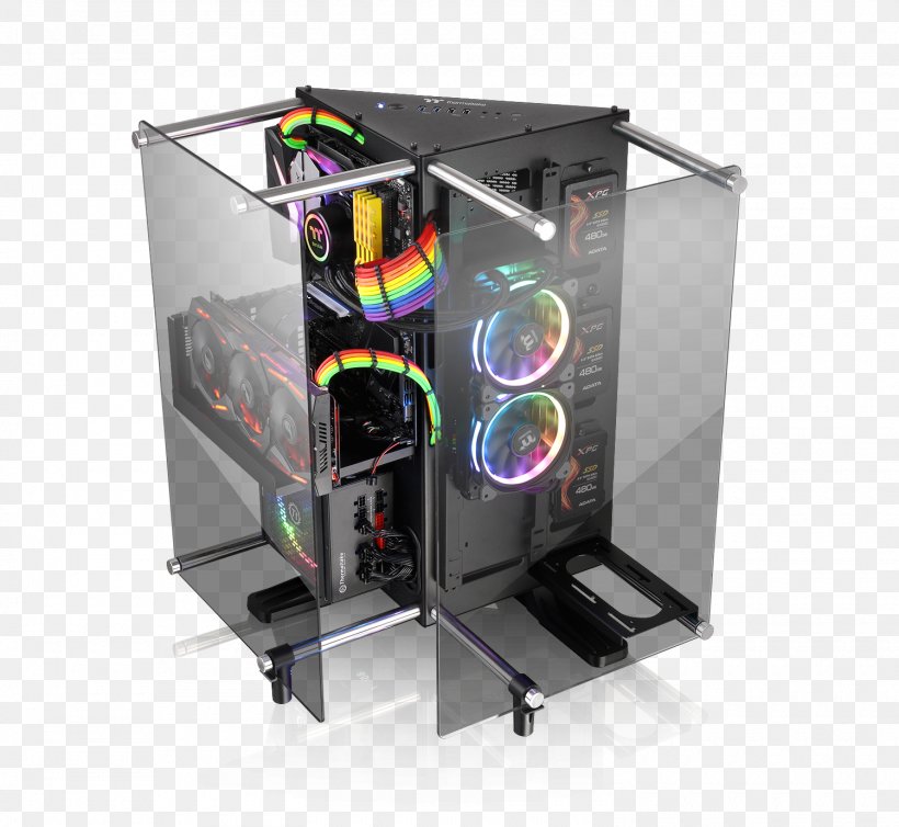 Computer Cases & Housings Thermaltake Personal Computer Case Modding Computer System Cooling Parts, PNG, 1500x1380px, Computer Cases Housings, Atx, Case Modding, Computer, Computer System Cooling Parts Download Free