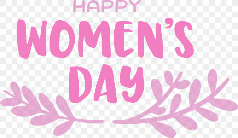 Happy Women’s Day Women’s Day, PNG, 3000x1739px, Logo, Calligraphy, M, Meter, Petal Download Free